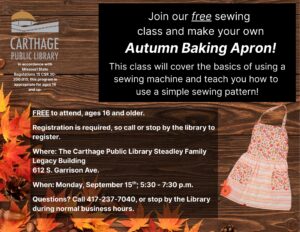 Autumn Sewing Class
