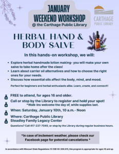 Herbal Hand & Body Salve