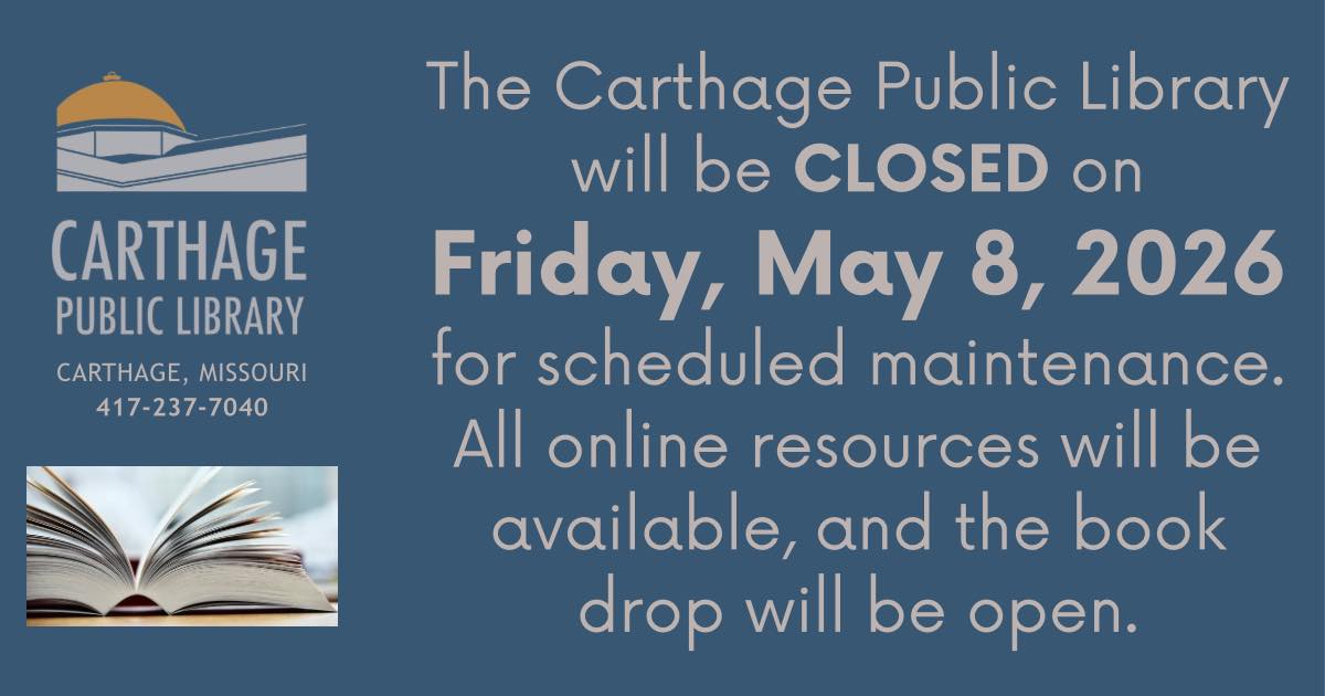 Closed May 8, 2026 for Maintenance