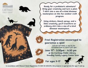 Dino Spray Bottle Shirts (Ages 9-17)