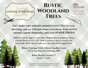 Sewing Workshop: Rustic Woodland Trees